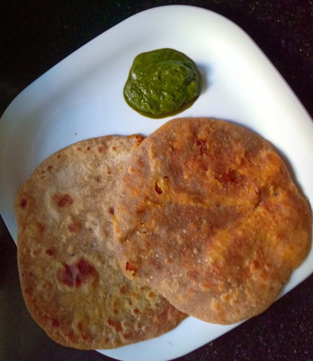 Cabbage and Carrot Paratha